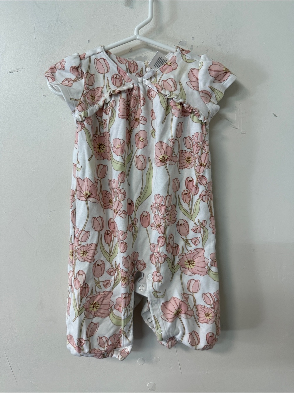 Gymboree Pink Floral Cotton Romper